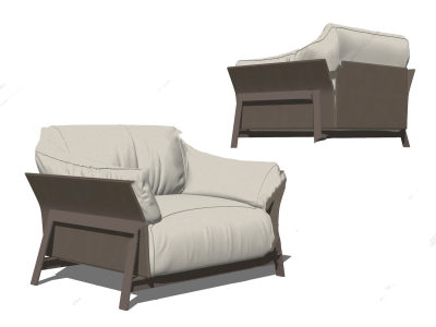 DITRE ITALIA现代单人沙发 木材